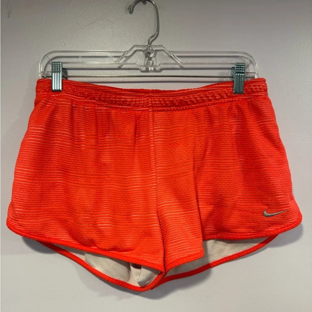 Coral ribbed Nike shorts